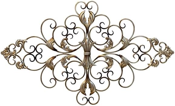 POBKING Ornate Scroll Wall Decor, Enchanting Leaves Wall Art - Metal Leaves & Flowers Over Door, Black Metal, The Door Wall Decor by Unknown