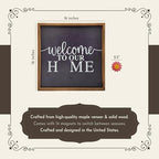 Wall Things Co. Interchangeable Welcome to our Home Sign for Front Door with 14 Changeable Magnets, Seasonal Front Porch Decorations, Rustic Farmhouse Home Decor, 16x16 Inch - Image 5
