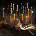 kakoya Flameless Floating Candles with Wand，20 Pcs Magic LED Hanging Taper Candles，Flickering Battery Operated Taper Candle with Wand Remote for Halloween Decorations Best Gift(Orange) by FLAMELESSCANDLES