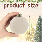 Liliful 15 Pcs Velvet Christmas Balls Bulk Flocked Christmas Tree Ball Ornaments Plastic Xmas Decorative Hanging Ornaments(Creamy White,3.15 Inch) - Image 2