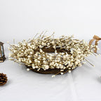 Yawwind 20 Inches White Winter Wreath Winter Wreaths for Front Door White Berry Wreath for Farmhouse Indoors Outside Kitchen Wall Porch Christmas Winter - Image 3