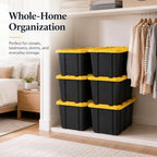 27-Gallon Plastic Storage Bins with Snap-on Lids – 6-Pack - Image 4
