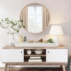 Oakrain 30" Large Decorative Bowl for Home Decor, Long White Dough Bowl - Image 4