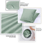 Nestl Throw Euro Pillow Covers, Cozy Velvet Decorative Pillow Covers 26 x 26 Inches, Soft Solid Couch Pillow Case for Sofa, Bed and Car, Set of 2 - Mint - Image 3