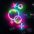 Colorful Bubbles Neon Sign for Kids Room, Bathroom and Playroom Wall Decor by mllusxg