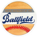 Wood front door sign Wood sign Home decor Welcome sign Sign for front door House warming gift Wedding gift (Ballfield-DS011(NB) S003, 30" Width) by Unknown