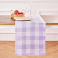 Solino Home 100% Pure Linen Table Runner Lavender, Buffalo Check 14 x 72 in by SolinoHome
