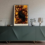 Elegant Chinese Lunar Year of the Rooster Art Print – Golden Chrysanthemum Zodiac Wall Decor for Home Bathroom Living Room Kitchen – Aesthetic Family Wall Decor Prints 8X12 in Wrapped Framed - Image 4