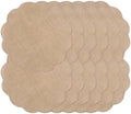 Noctiflorous Round Burlap Placemats Set of 12 Jute Rustic Place Mats for Dining Table Heat Resistant Natural Farmhouse Table Mats Decor (Wave Rim) by Noctiflorous
