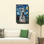 Metal Sign Tin Sign Vintage Wall Art Great Dane Starry Night Dane Majestic Dane in A Night Sky for Home Den and Seasonal Displays Corrosion Resistant Aluminum 12×16 Inches with Metal Frame - Image 2