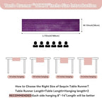 Sugargirl 10 Packs 12 x 72 inches Sequin Table Runner, Glitter Purple Table Runner for Birthday Party Supplies Wedding Holiday Celebration Event Decorations - Image 6