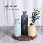 Ceramic Vase Set - 3 Small Flower Vases Home Decor, Modern Rustic Farmhouse Pottery Vases for Centerpieces, Living Room, Kitchen, Shelf, Bedroom, Bathroom, Fireplace, Table Shelf and Entryway Decor - Image 3