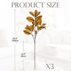 Briful 3 Pack Faux Magnolia Stems, 39.4 Inch for Tall Vase - Image 2