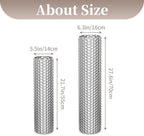 Sziqiqi Silver Tall Floor Vase, Metal Cylinder Vases for Home Decor, 2Pcs - Image 4