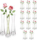 Hewory Glass Bud Vases for Centerpieces Set of 36, Handmade Modern Clear Small Skinny Decorative Single Flower Vase, Minimalist Slim Floral Vase for Home Wedding Party Events Table Decor, 7.87" by Hewory