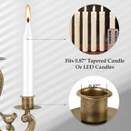 NIKKY HOME Vintage Gold Bird Candelabra, 2 Arm Metal Taper Candle Holder - Image 5