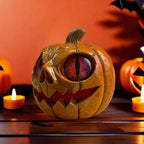 Halloween Pumpkin Decor Spooky Pumpkin Figurine Resin Statue, Red - Image 6