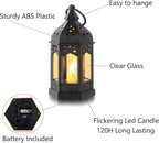 Hewory 20PCS Black Mini Halloween Lanterns for Centerpieces with LED Candle - Image 4