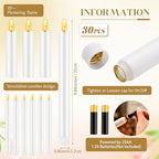 Filltouch 60 Pcs Gold Candle Holders with White Flameless LED Candles Bulk - Image 4