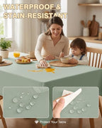 Round Tablecloths 120 Inch, 2-Pack Waterproof Slub Textured - Image 4