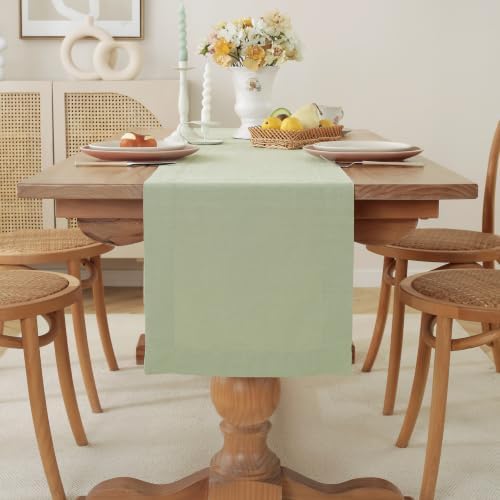 100% Pure French Linen Table Runner (SAGE,14x120 Inch) by TritonLinen
