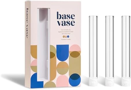 Base Vase (3-Pack) - The Bud Vase that Fits in Taper Candle Holders | Create Floral Arrangements for Tablescapes, Centerpieces, Weddings and Home Decor - Image 3