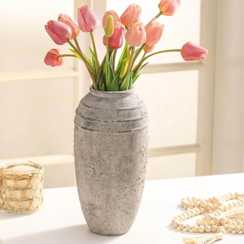 Large Ceramic Flower Vase, 12.87 Inch Tall Vase for Home Decor - Image 6
