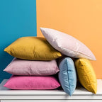 JUSPURBET 24x24 Euro Velvet Throw Pillow Covers Set of 2,Pink - Image 3