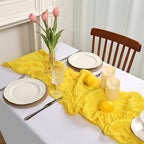 16 Pack Lemon Yellow Cheesecloth Table Runner 23 x 120 Inch 10Ft - Image 3