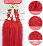 20 Pack Red Cheesecloth Table Runner 120 Inch 10FT Rustic Boho Gauze Cheese Cloth Table Runner for Wedding Party Baby Shower Thanksgiving Christmas Decoration - Image 3