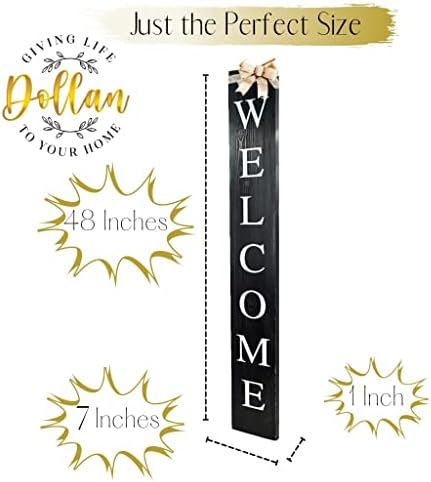 Outdoor 2in1 Welcome sign for Front Door, Vertical Welcome sign for Front Porch Standing,Welcome Home Sign,Porch Signs, Interchangeable 4ft Tall,Home Sweet Home Sign, Long, Wood,Farmhouse Porch Decor - Image 6