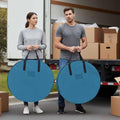 30 Inch Round Storage Bag 2 Pack,Modern Marine Ocean Pure Blue Waterproof Wreath Storage Container with Handles&Zipper Minimalist Solid Color Art Closet Organizer Bags Garland Box by Unknown
