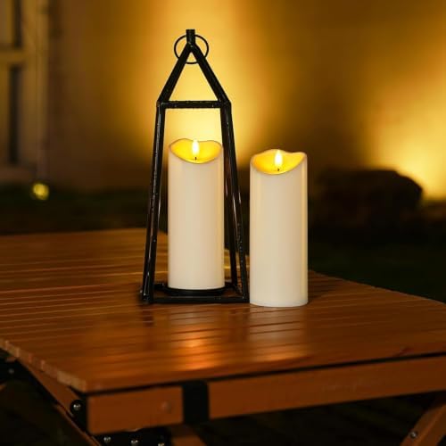 Homemory 3x8 Waterproof Flameless Candles, Remote Timer, Ivory, Set of 4 - Image 3