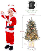 GAOMON 3ft Prelit Snow Flocked Christmas Tree with White Snowman Box Base - Image 5