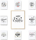 Haus and Hues Set of 9 Framed Interchangeable Holiday Decor, Seasonal Decor, Spring Wall Decor, Holiday Wall Decor, Interchangeable Home Sign, Easter House Decor, Easter Wall Art (Framed Beige, 12x16) by HausandHuesArtPrints