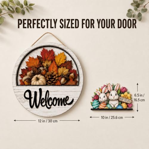 16 Pcs Interchangeable Welcome Sign For Front Door, Changeable Door Sign，16 - Image 5