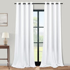 KOUFALL 132 Inch Blackout Curtains, 11FT High Ceiling Extra Long Grommet Drapes for Living Room Bedroom, 2 Panels Set, 11 FT Length 52'' W x 132'' L Inches, White - Image 3