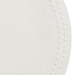 Bodrum Pearls Round Embroidered Placemats Set of 4 – 15" Elegant Table Mats for Dining, Weddings & Special Occasions, Decorative, Wipe-Clean Vinyl Placemats. Antique White/White - Image 3