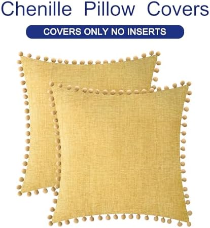 CaliTime Decorative Couch Throw Pillow Covers 22 X 22 Inches Gold - Image 6