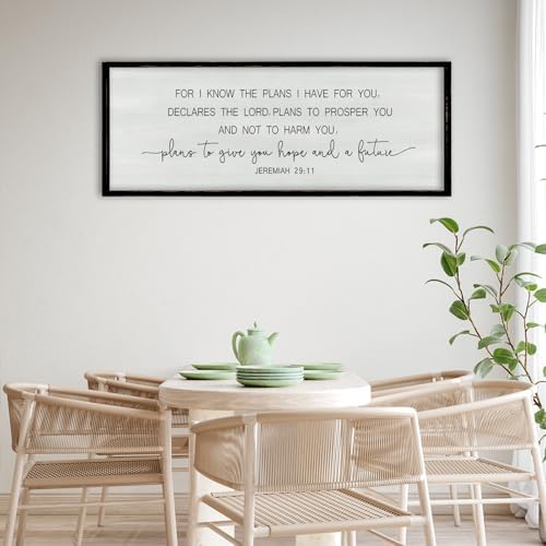 Jeremiah 29:11 Wall Art, For I Know The Plans I Have For You 40"×15" Black - Image 4