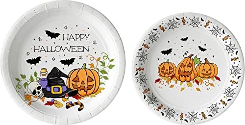 Halloween Fun Tableware Pack: Disposable Paper Plates, Napkins and Cups Set for 20 - Image 3