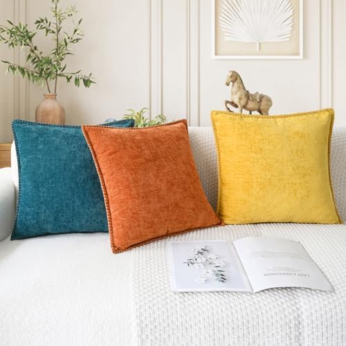 CaliTime Fall Decorative Throw Pillow Covers 26 X 26 Inches Burnt Orange - Image 5