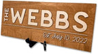 Custom Wooden Name Sign – Personalized Wedding Welcome Sign, Engagement Gifts for Couples, Housewarming Gifts, Personalized Wooden Name Sign, Hickory Hollow Designs (Simple Bold) by HickoryHollowDesigns
