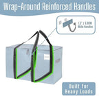 VENO 6 Pack Heavy Duty Moving Bags, Extra Large Storage Bags with Reinforced Handles & Strong Zippers, Foldable & Reusable Moving Box Alternative for Clothes & Dorm Storage - Image 2
