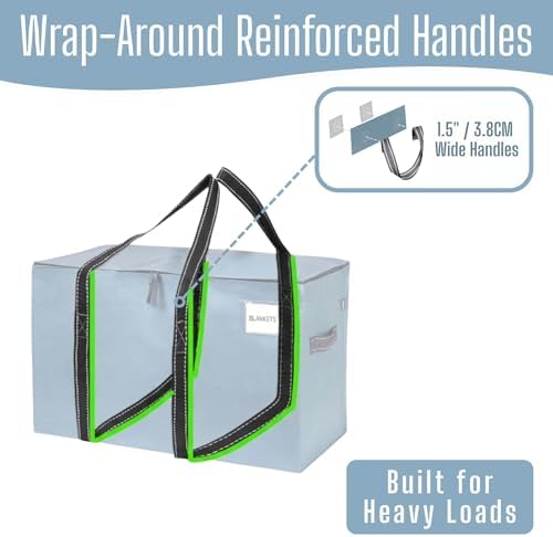 VENO 6 Pack Heavy Duty Moving Bags, Extra Large Storage Bags with Reinforced Handles & Strong Zippers, Foldable & Reusable Moving Box Alternative for Clothes & Dorm Storage - Image 2