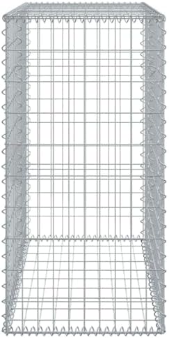 vidaXL Gabion Basket with Cover 39.4"x19.7"x39.4" Galvanized Iron - Image 6