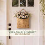 84ECO Set of 2 Wicker Hanging Baskets for Wall, Door - Wall Basket Decor - Image 3