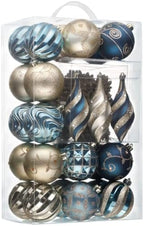 Valery Madelyn 40ct Christmas Tree Decorations Ball Ornaments Set Medium by ValeryMadelyn