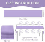 10 Pack Light Purple Chiffon Table Runners, 120 x 12 in - Image 2