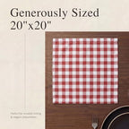 Urban Villa Cloth Napkins Cotton 20x20 (Set of 12) Rust - Image 6